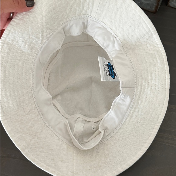 Sol De Janeiro White Bucket Hat with Gold Embroidery - Picture 4 of 4